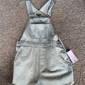 Denim Overall Shorts